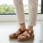 Sandália Ramarim Feminina Plataforma Flatform Conforto Brilho - Imagem 5
