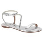 Sandália  Rasteira Feminina Vizzano  Flat Tiras Strass Metalizada Conforto - Imagem 8