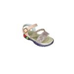 Sandalia Infantil Papete Menina Branca e Rose Brilho com LED Kids Strass Glitter Promocao - Imagem 4