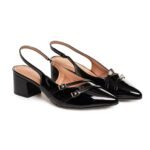 Sapato Feminino Vizzano Slingback Verniz Bico Fino - Imagem 2
