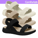 Sandália Comfortflex Feminina Flatform Tiras Elásticas Conforto Original - Imagem 13