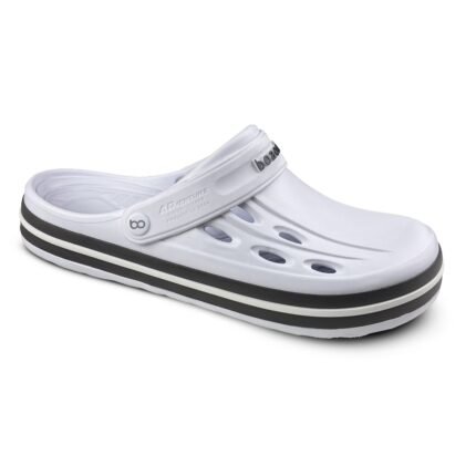 Chinelo Masculino Star BoaOnda Amortecimento Clog Ultraconforto Lancamento – Branco/Grafite, 40
