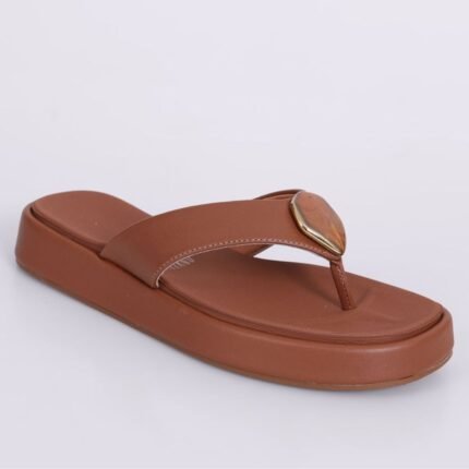 Chinelo Vizzano Feminino Dedo Rasteira Conforto Metalizado Casual – Mocca, 34