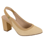 Scarpin Modare Feminino Salto Bloco Trama Palha Ultra Conforto Original - Imagem 2
