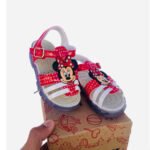 Sandalia Infantil Menina Minnie Vermelha LED Kids Papete - Imagem 4