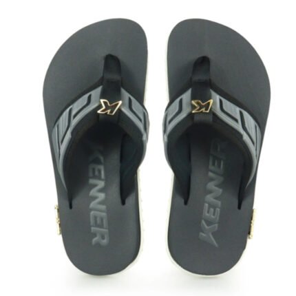 Chinelo Kenner Kivah Full Force Masculino Dedo Pro Conforto Original – Preto Grafite, 38