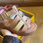 Sandália Moleca Flatform Feminina Salto Baixo Tiras Trançadas Confortável - Imagem 5