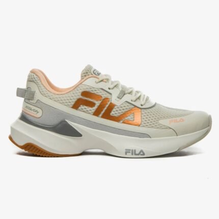 Tênis Fila Recovery Feminino Esportivo Corrida Original – Branco/Salmao/Cobre, 34