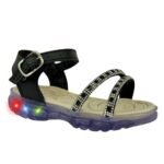 Sandália Papete Infantil Feminina Lala Baby Led Luzinha Strass Conforto - Imagem 4