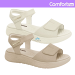 Sandália Comfortflex Feminina Flatform Velcro Ajustável Conforto Original - Imagem 8