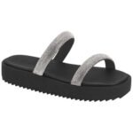 Chinelo Moleca Feminino Slide Tiras Strass Brilho Conforto Original - Imagem 3