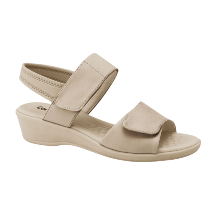 Sandália Comfortlflex Feminina Velcro Conforto – Almond, 34
