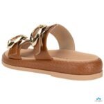 Chinelo Slide Ramarim Feminino Fivela Dourada Plataforma Conforto - Imagem 9