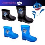 Bota Galocha Infantil Tubarao Baby Shark Menino Estiloso Confortavel