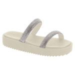 Chinelo Moleca Feminino Slide Tiras Strass Brilho Conforto Original - Imagem 2