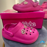 Babuche Clog Molekinha Infantil Menina Confortável com Apliques - Imagem 6
