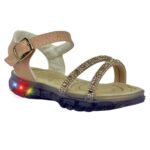 Sandália Papete Infantil Feminina Lala Baby Led Luzinha Strass Conforto - Imagem 6