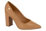 Scarpin Vizzano Feminino Salto Bloco Bico Fino Conforto Original - Imagem 2