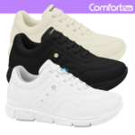 Tênis Comfortflex Feminino Casual Conforto Detalhe Dourado Original - Imagem 4