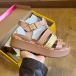 Sandália Moleca Flatform Feminina Salto Baixo Tiras Trançadas Confortável - Imagem 6