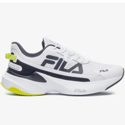 Tênis Fila Recovery Masculino Esportivo Original – Branco/Preto/Verde Limao, 37