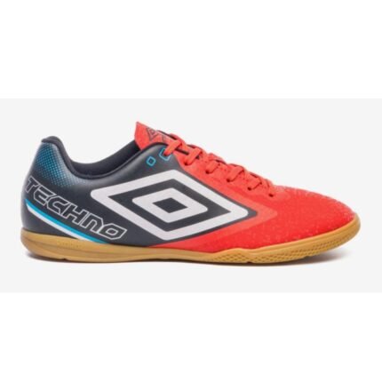 Chuteira Umbro Futsal Masculina Techno Quadra Conforto Original – Vermelho/ Preto, 37