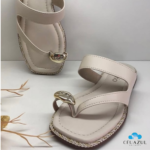 Chinelo Beira Rio Feminino Rasteira Tira Dedo Dourada Conforto - Imagem 4