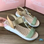 Sandália Feminina Modare Ortopédica Fivela Dourada Elástico Ultraconforto - Imagem 8