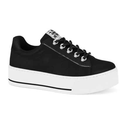 Tênis Ramarim Feminino Plataforma Glitter Casual Conforto Original – Preto, 34