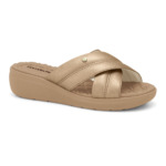 Tamanco Comfortflex Anabela Feminina Conforto Tiras Cruzadas