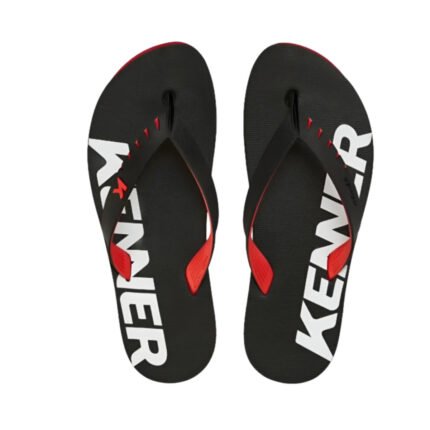 Chinelo Kenner Red PVC Masculino Dedo Beach Tira Larga Conforto Original – Vermelho/ Preto, 36/37