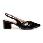 Sapato Feminino Vizzano Slingback Verniz Bico Fino - Imagem 3