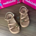 Sandália Molekinha Infantil Menina Confortável Coração Dourado - Imagem 8