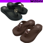 Sandalia Zaxy Feminino Plataforma Conforto Detalhe Metalizado Casual - Imagem 8