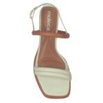Sandália feminina Moleca Salto Baixo Médio Grosso Strass Brilho Glitter Quadrado Promoção - Imagem 2