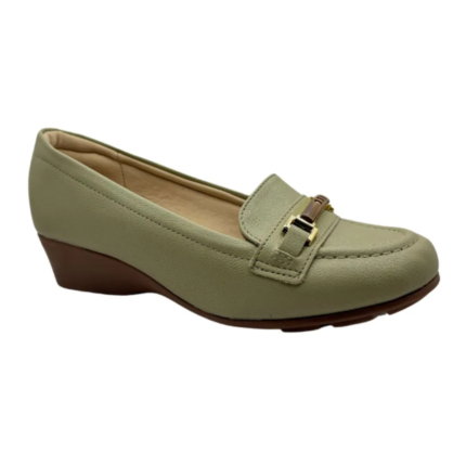 Sapato Feminino Modare Salto Anabela Conforto Estilo Ortopédico – Verde, 34