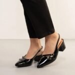 Sapato Feminino Vizzano Slingback Verniz Bico Fino - Imagem 6