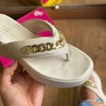 Tamanco Plataforma Moleca Feminino Corrente Dourada Elegância