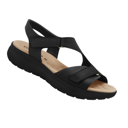 Sandália Feminina Comfortflex Anatômica Conforto Dia a Dia Casual – Preto, 34