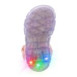 Sandalia Infantil Papete Menina Rosa e Preta Brilho com LED Kids Strass Glitter Promocao - Imagem 6